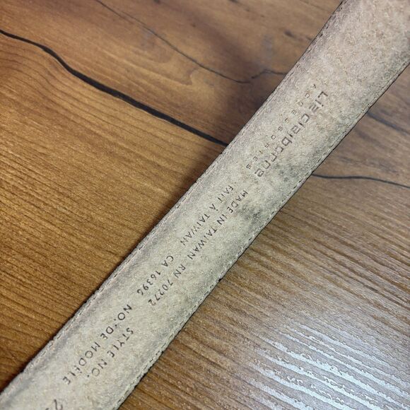 Vintage Liz Claiborne Black Textured Patent Leather Size Medium Belt READ - Picture 5 of 8